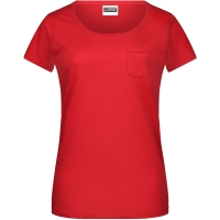 Ladies'-T Pocket - Red