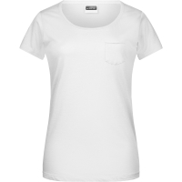 Ladies'-T Pocket - White