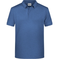 Men's Basic Polo - Light denim melange