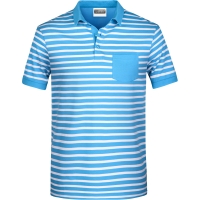 Men's Polo Striped - Atlantic/white