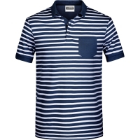 Men's Polo Striped - Navy/white