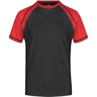 Men's Raglan-T - Black/red