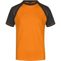 Men's Raglan-T - Orange/black