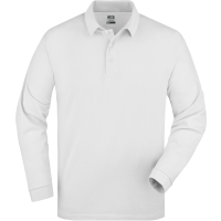 Polo Piqué Long-Sleeved - White