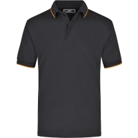 Polo Tipping - Black/orange