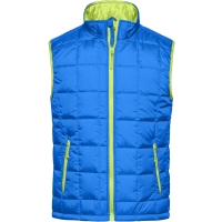 Men's Padded Light Weight Vest - Aqua/lime green