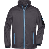 Men's Windbreaker - Carbon/aqua