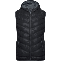 Ladies' Down Vest - Black/grey