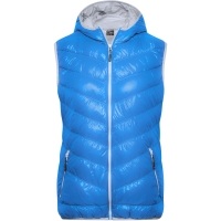 Ladies' Down Vest - Blue/silver