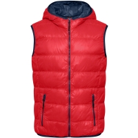 Men's Down Vest - Red/navy