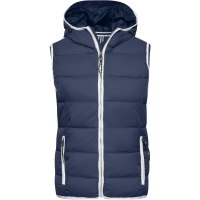 Ladies' Maritime Vest - Navy/white