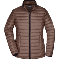 Ladies' Quilted Down Jacket - Coffee/black