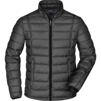 Men's Quilted Down Jacket - Black/black