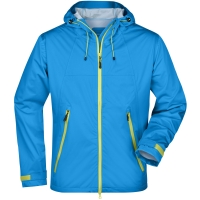 Men's Outdoor Jacket - Aqua/acid yellow