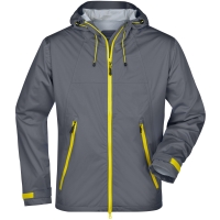 Men's Outdoor Jacket - Iron grey/yellow