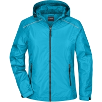 Ladies' Rain Jacket - Turquoise/iron grey