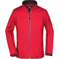 Ladies' Zip-Off Softshell Jacket - Red/black