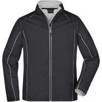 Men's Zip-Off Softshell Jacket - Black/silver