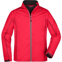 Men's Zip-Off Softshell Jacket - Red/black