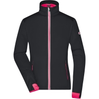 Ladies' Sports Softshell Jacket - Black/light red