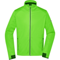Men's Sports Softshell Jacket - Bright green/black