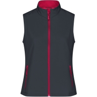 Ladies' Promo Softshell Vest - Iron grey/red