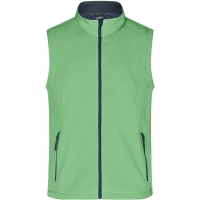 Men's Promo Softshell Vest - Green/navy