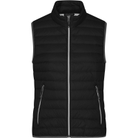 Ladies' Down Vest - Black/silver