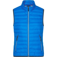 Ladies' Down Vest - Cobalt/silver