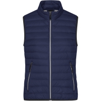 Ladies' Down Vest - Navy/silver