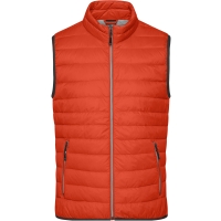 Men's Down Vest - Burnt orange/silver