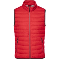 Men's Down Vest - Red/silver