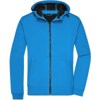 Men's Hooded Softshell Jacket - Blue/black