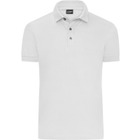 Men's Mercerised Polo - White