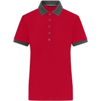 Ladies' Polo - Red/anthracite melange