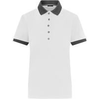 Ladies' Polo - White/anthracite melange