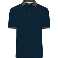 Men's Polo - Navy/anthracite melange