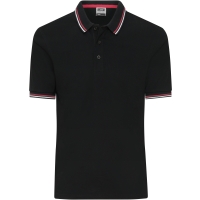 Men's Polo - Black/white/red