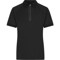 Ladies' Zip-Polo - Black/black