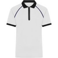 Men's Zip-Polo - White/black