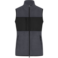 Ladies' Fleece Vest - Carbon/black