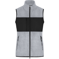 Ladies' Fleece Vest - Light melange/black
