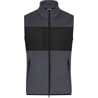 Men's Fleece Vest - Carbon/black