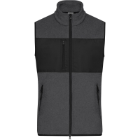 Men's Fleece Vest - Dark melange/black