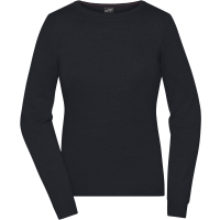Ladies' Round-Neck Pullover - Black