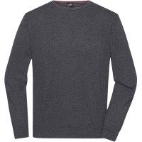 Men's Round-Neck Pullover - Anthracite melange