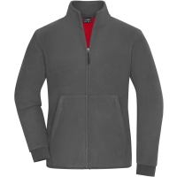 Ladies' Bonded Fleece Jacket - Carbon/red