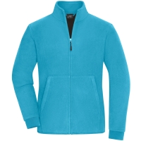 Ladies' Bonded Fleece Jacket - Turquoise/dark grey