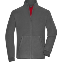 Men's Bonded Fleece Jacket - Carbon/red