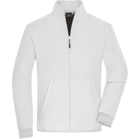Men's Bonded Fleece Jacket - White/dark grey